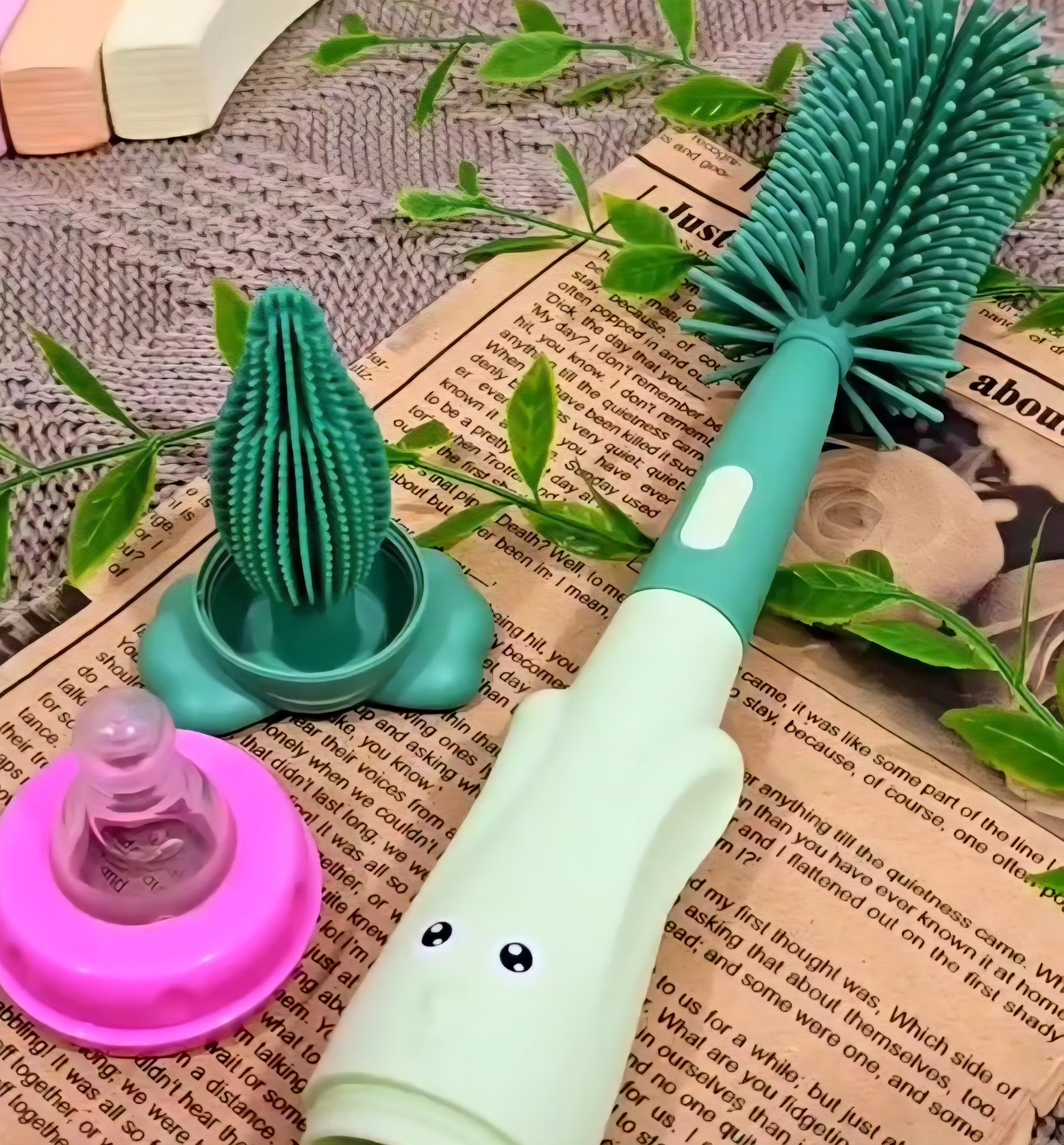 برس شیشه شور سیلیکونی نوزاد آدمک 23-1 - Image 4