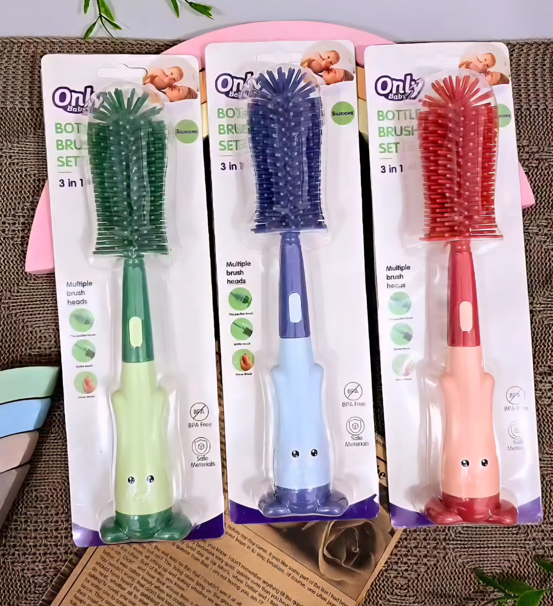 برس شیشه شور سیلیکونی نوزاد آدمک 23-1 - Image 6