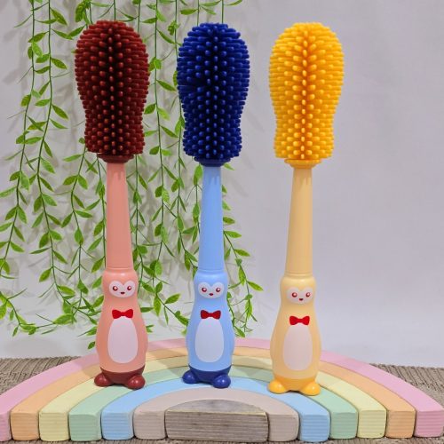 شیشه شور نوزاد سیلیکونی طرح پنگوئن 4*1