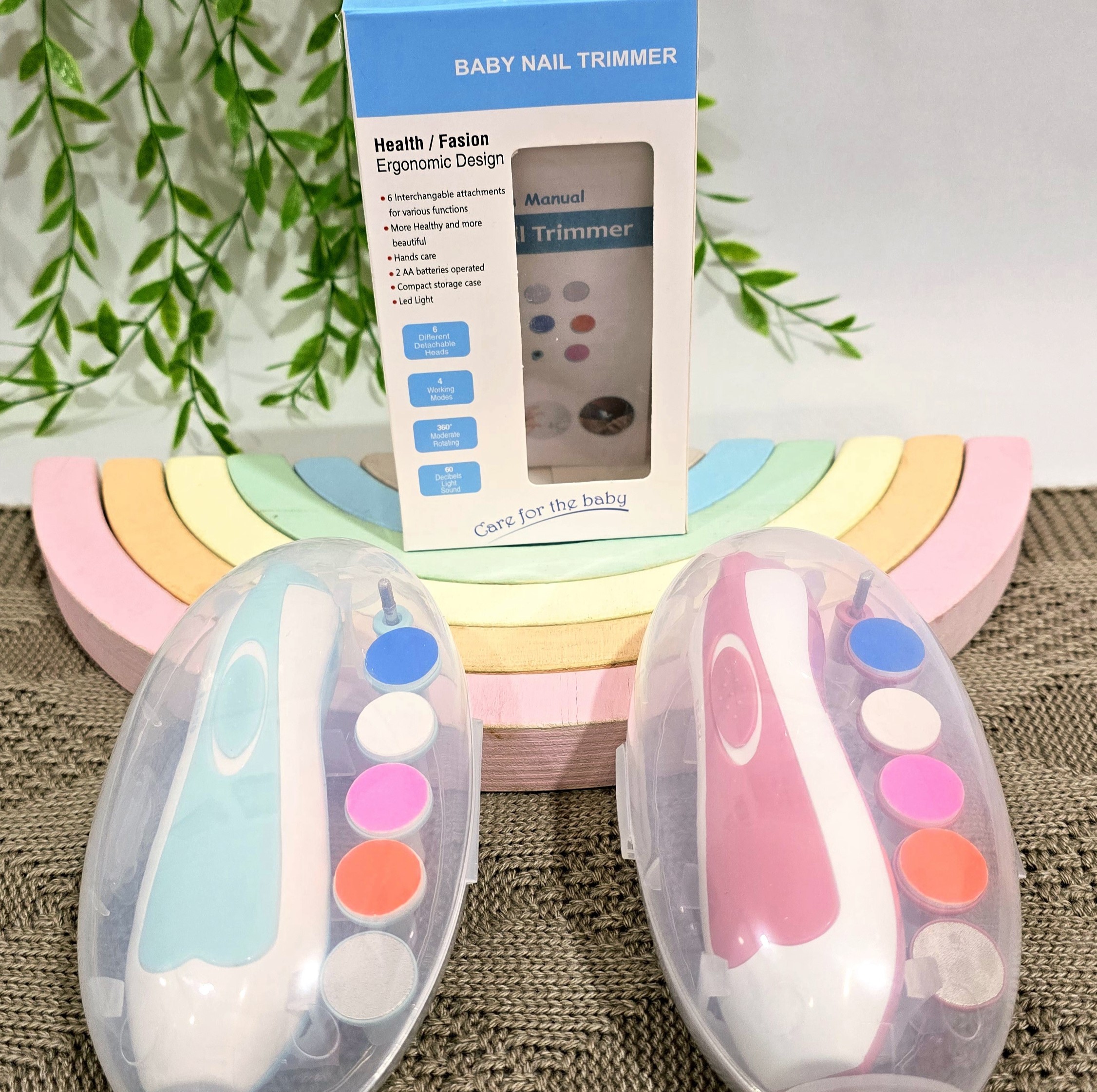 سوهان برقی کودک صورتی و آبی مدل 140-44 مناسب سیسمونی نوزاد