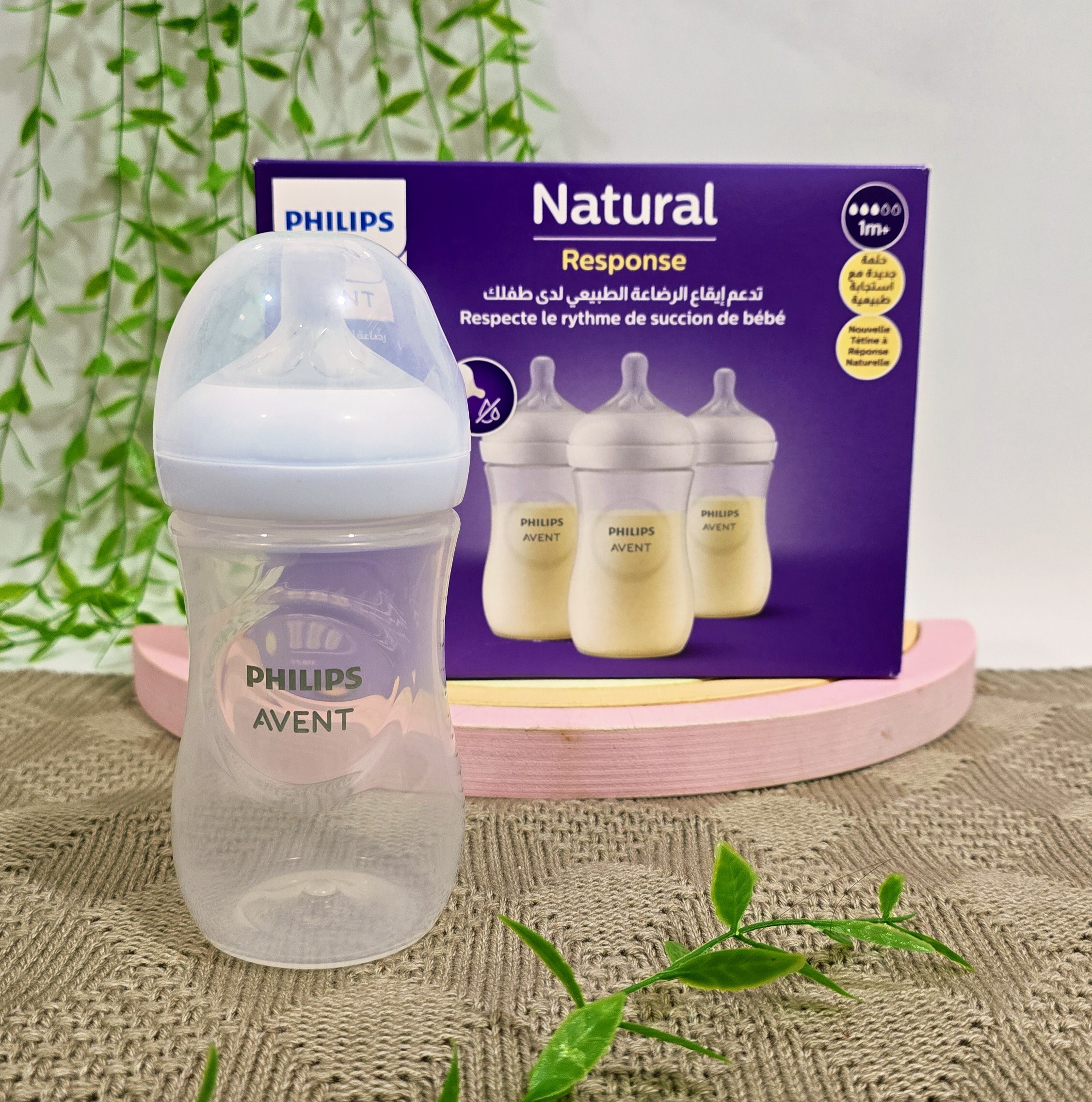 شیشه شیر فیلیپس اونت 260 میل مدل Natural مناسب نوزاد از یک ماهگی