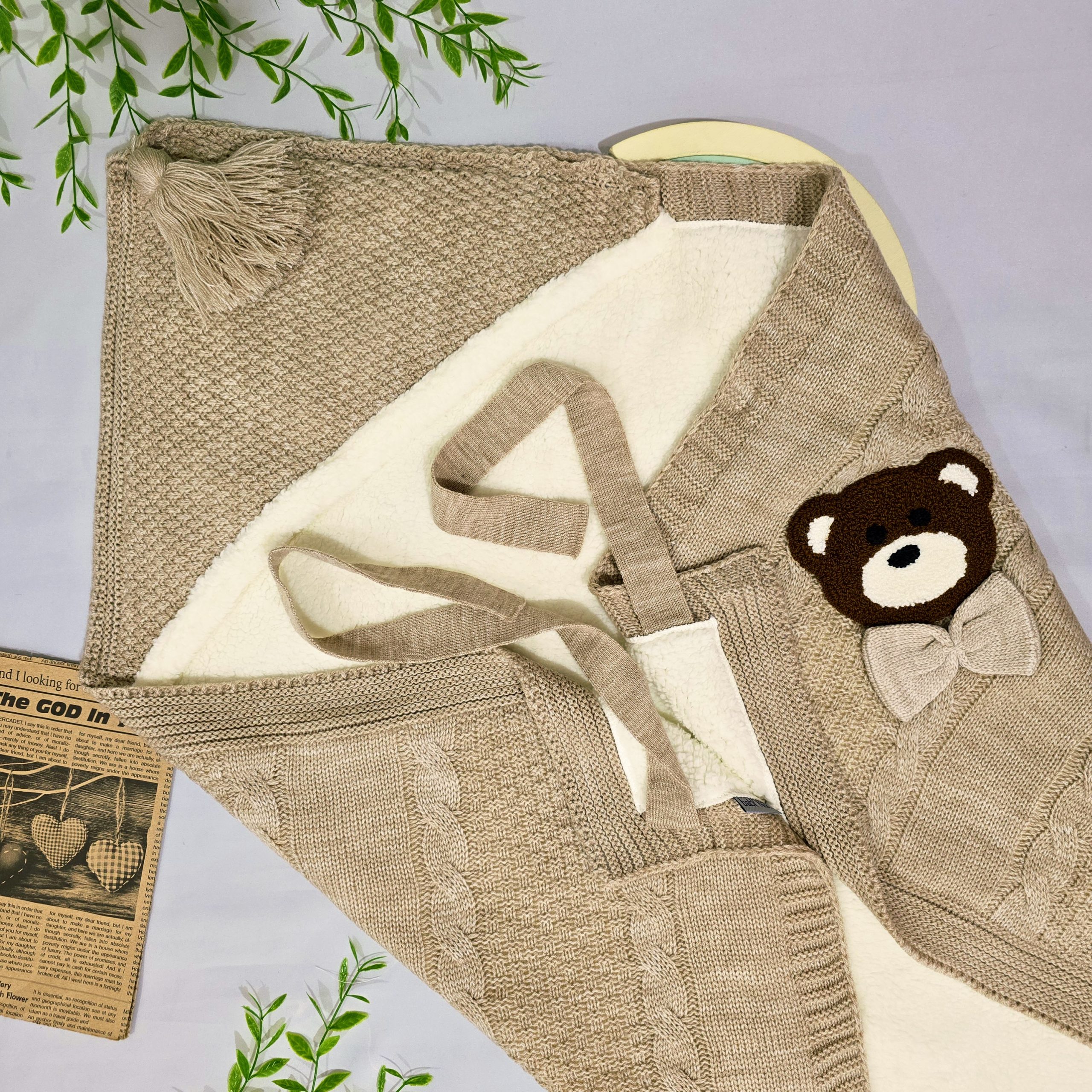 پتو بافت نوزادی پولیشی قنداق شو بی بی نیک - Image 9