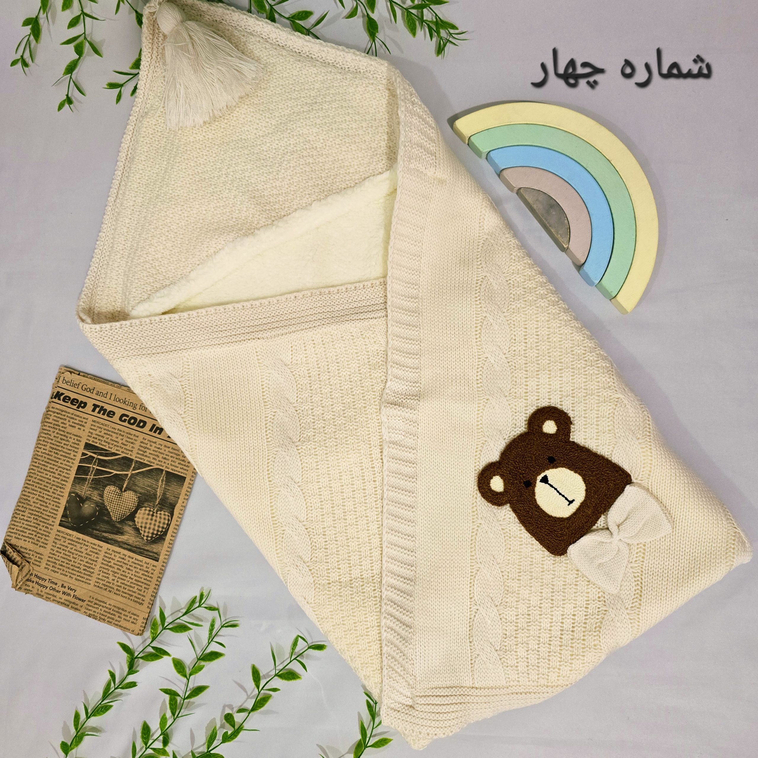 پتو بافت نوزادی پولیشی قنداق شو بی بی نیک - Image 5