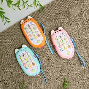 موبایل موزیکال اسباب‌بازی کودک رنگی با دکمه‌های موزیکال | سیسمونی رضایی