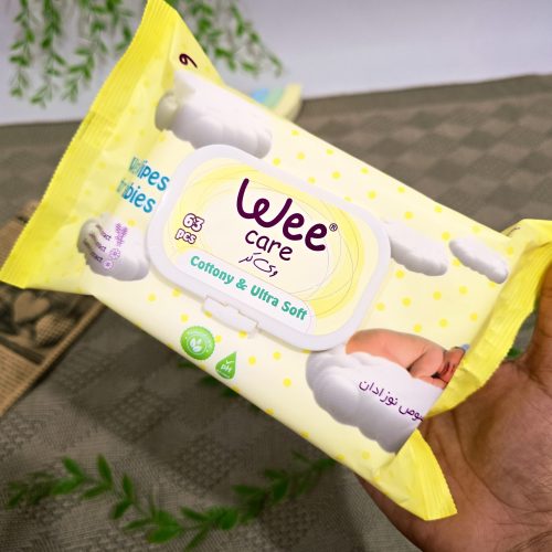 دستمال مرطوب وی کر (Wee Care) مخصوص نوزادان – 63 عددی