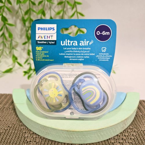 پستانک اونت الترا ایر 0–6 ماه طرح خورشید و رنگین کمان