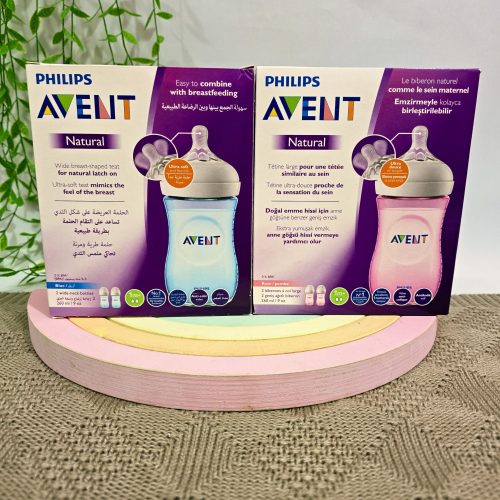 شیشه شیر اونت 260 میل (Philips Avent) آبی و صورتی