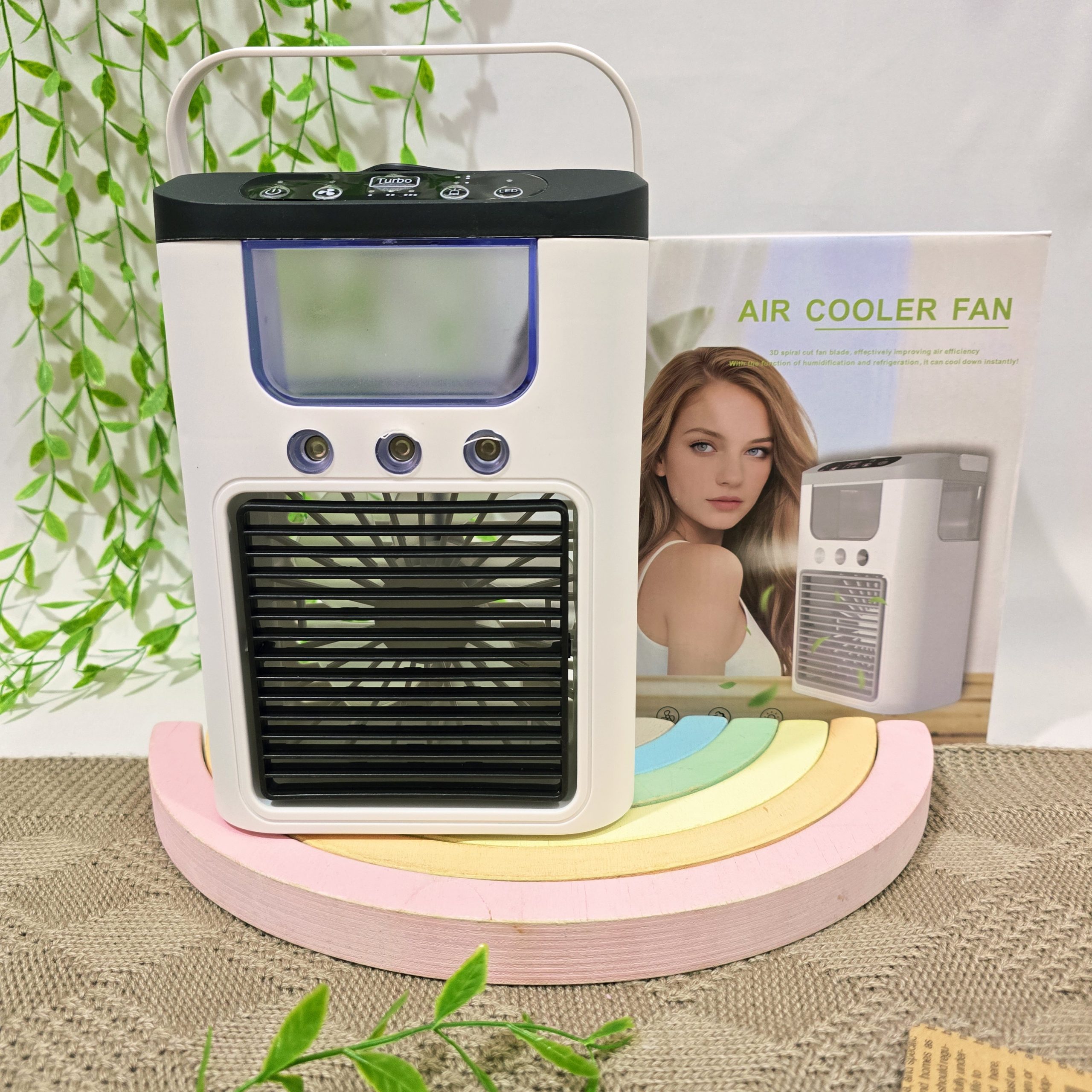 مینی کولر آبی رومیزی (Air Cooler Fan)|7 Color LED - Image 3